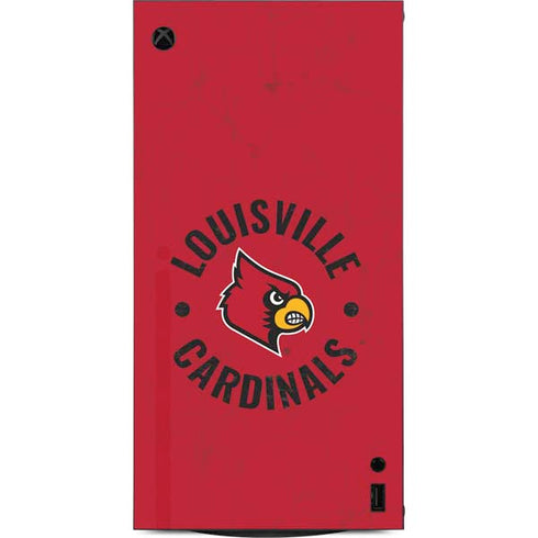 University of Louisville Cardinals Faded XBox Series X Digital Edition Console Skin